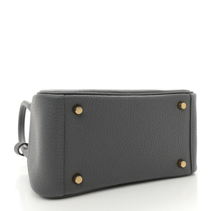 Hermes Taurillon Clemence Mini Lindy 20 Ardoise 4 of 11
