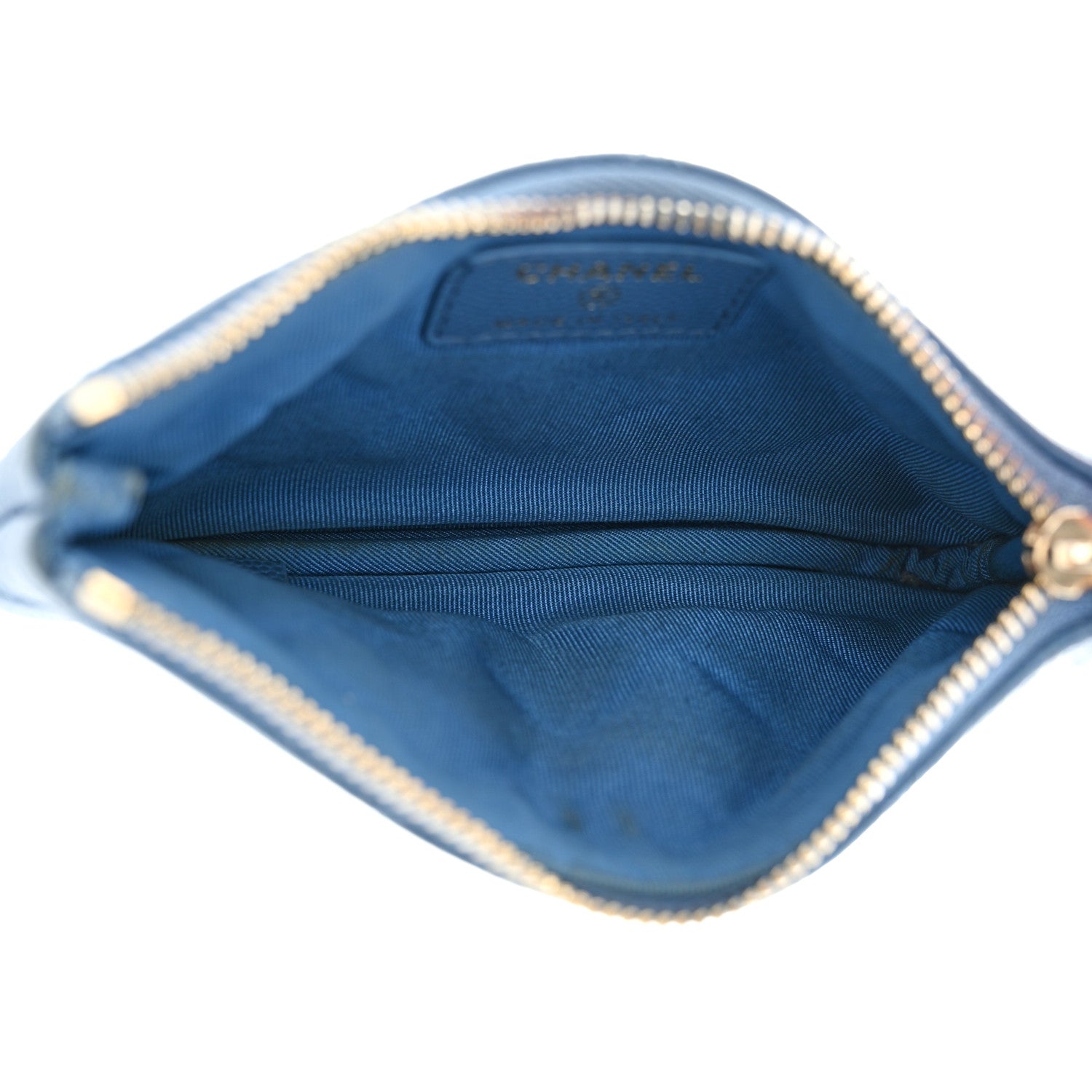 Chanel Caviar Quilted Small Pouch Blue 5 of 11