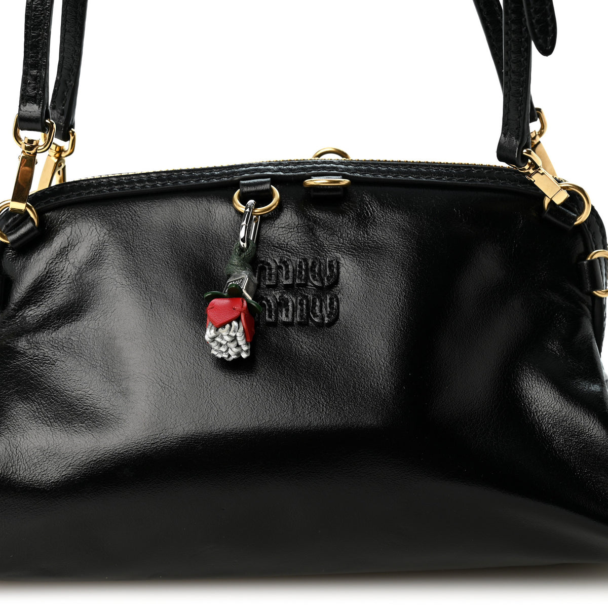 Softy Shine Calfskin Caprice Clutch Black