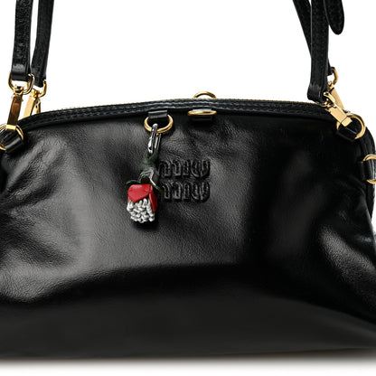 Miu Miu Softy Shine Calfskin Caprice Clutch Black 7 of 9