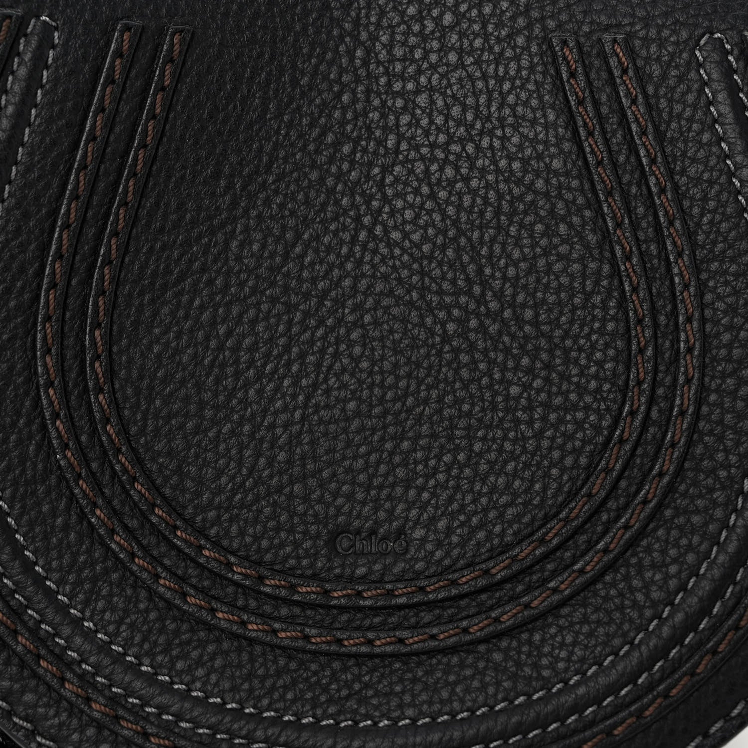 Chloe Grained Calfskin Small Marcie Saddle Bag Black 8 of 10