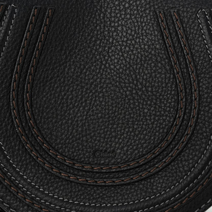 Chloe Grained Calfskin Small Marcie Saddle Bag Black 8 of 10