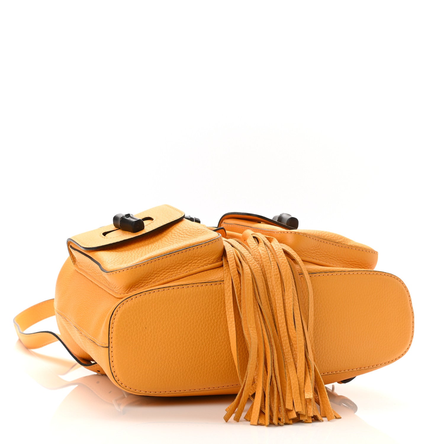 Gucci Cellarius Calfskin Medium Bamboo Backpack Orange 4 of 12