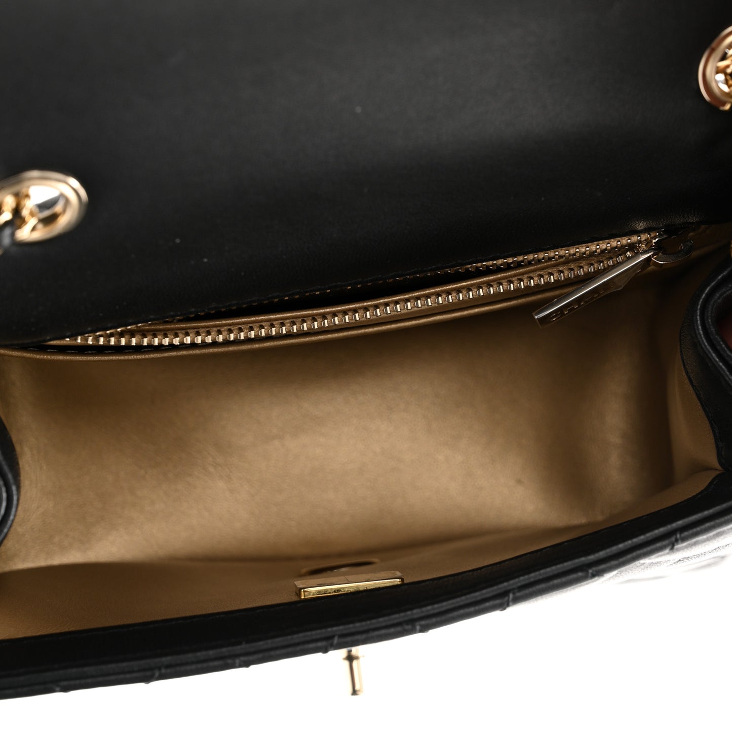 Lambskin Quilted Enamel Mini Pearl Crush Flap Black