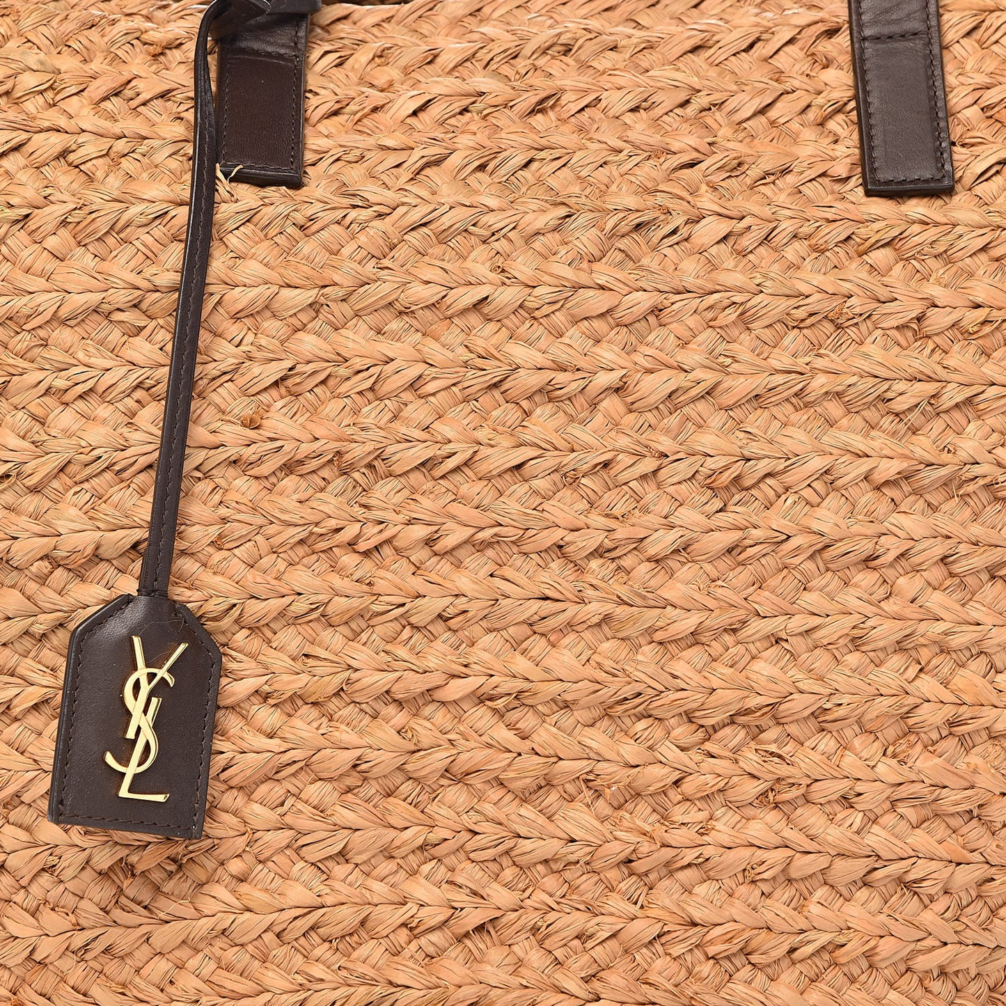 Raffia Calfskin Medium Panier Tote