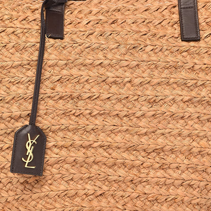 Saint Laurent Raffia Calfskin Medium Panier Tote 10 of 10
