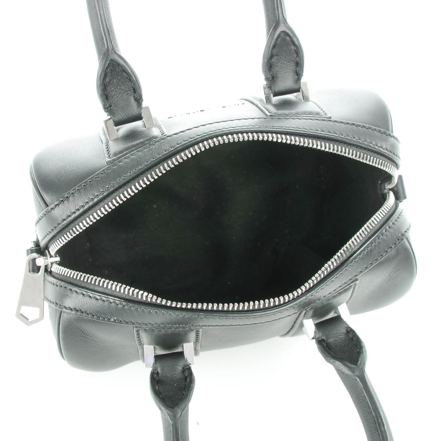 Calfskin Micro Lucrezia Satchel Black