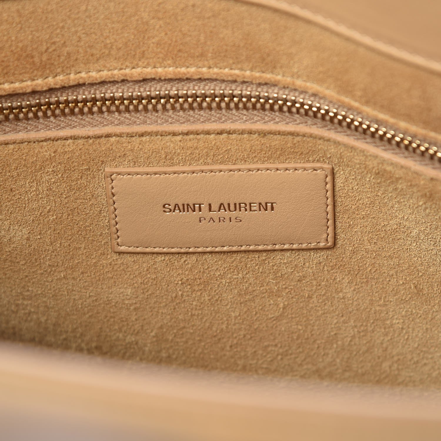 Saint Laurent Calfskin Large Sac de Jour Carryall Dark Beige 6 of 14