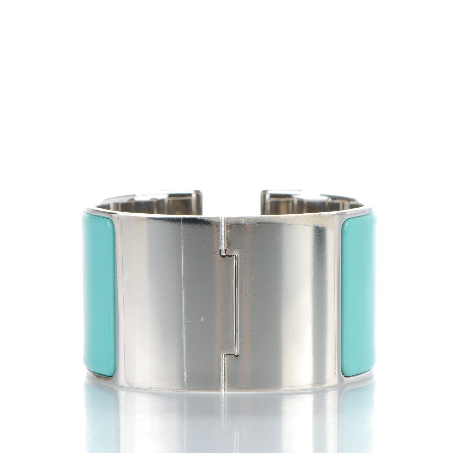 Enamel Extra Wide Clic Clac H Bracelet PM Bleu Atoll