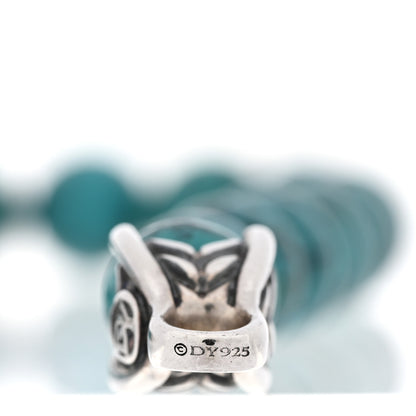 David Yurman DAVID YURMAN Sterling Silver Turquoise 8mm Spiritual Beads Bracelet 3 of 3