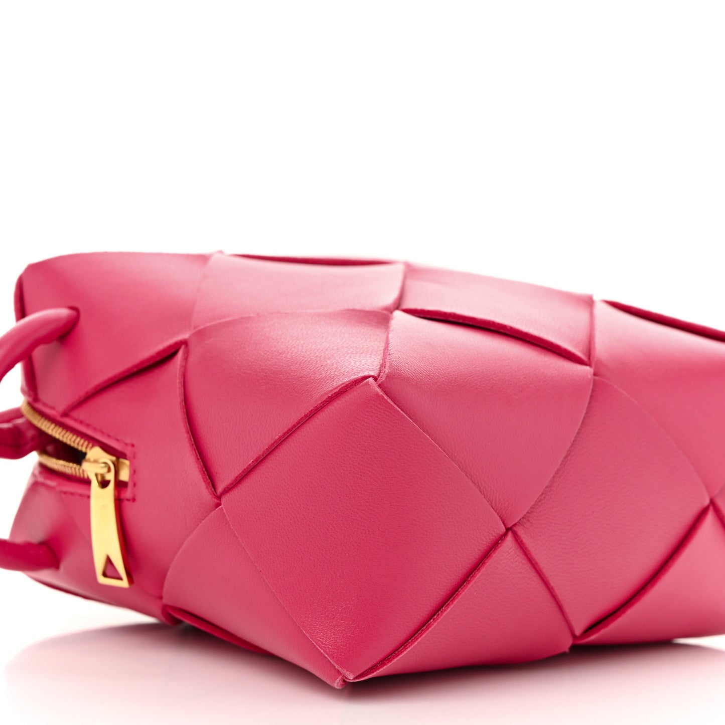 Lambskin Maxi Intrecciato Mini Cassette Camera Bag Cranberry
