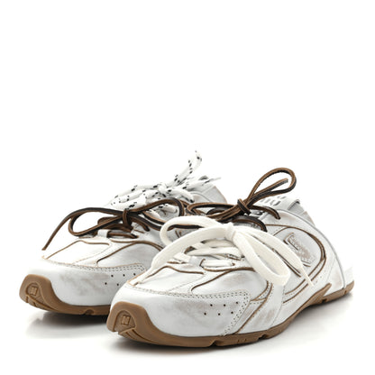 Miu Miu X NEW BALANCE Bleached Calfskin 530 SL Slip-On Sneakers Mules 39 White 4 of 10