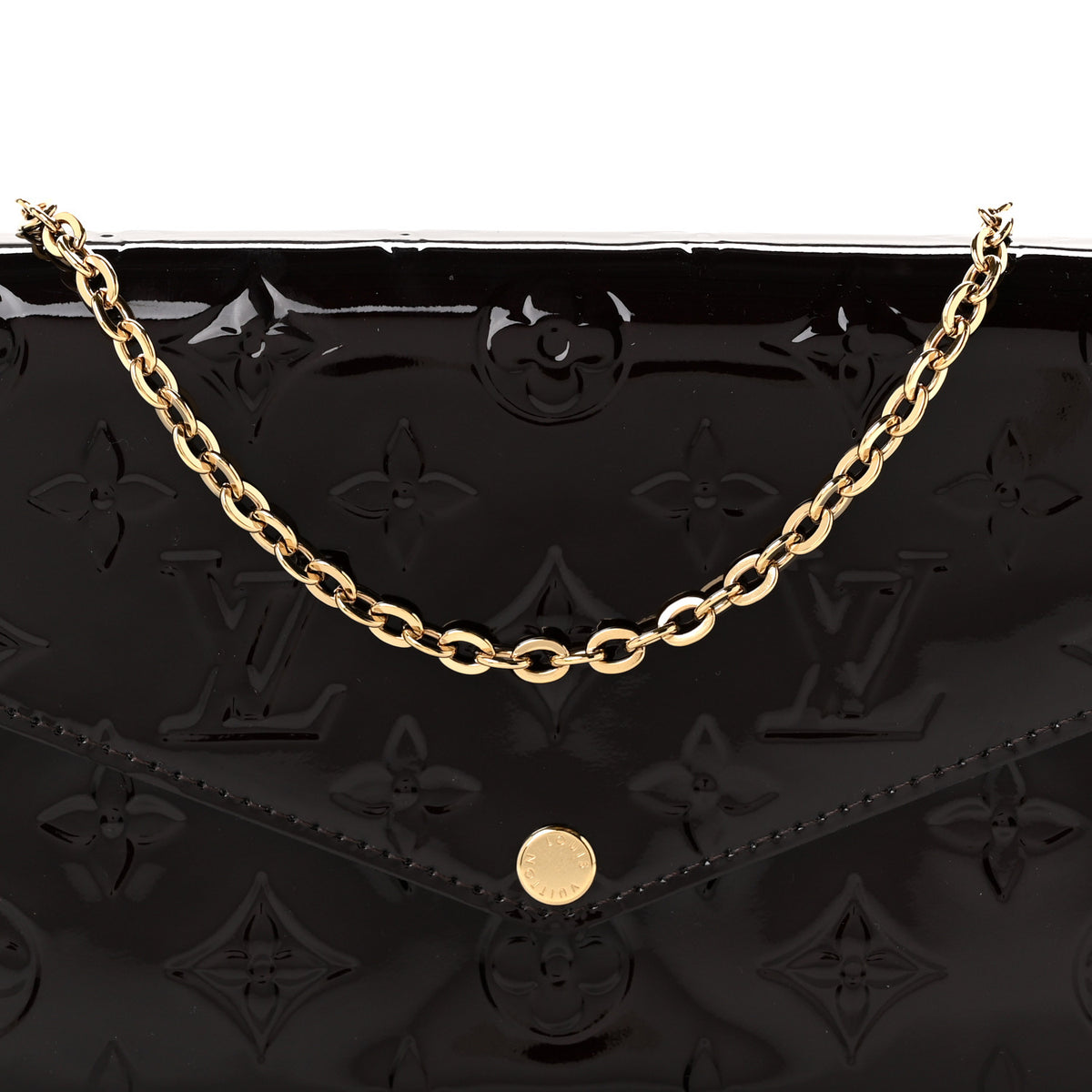 Vernis Pochette Felicie Chain Wallet Amarante