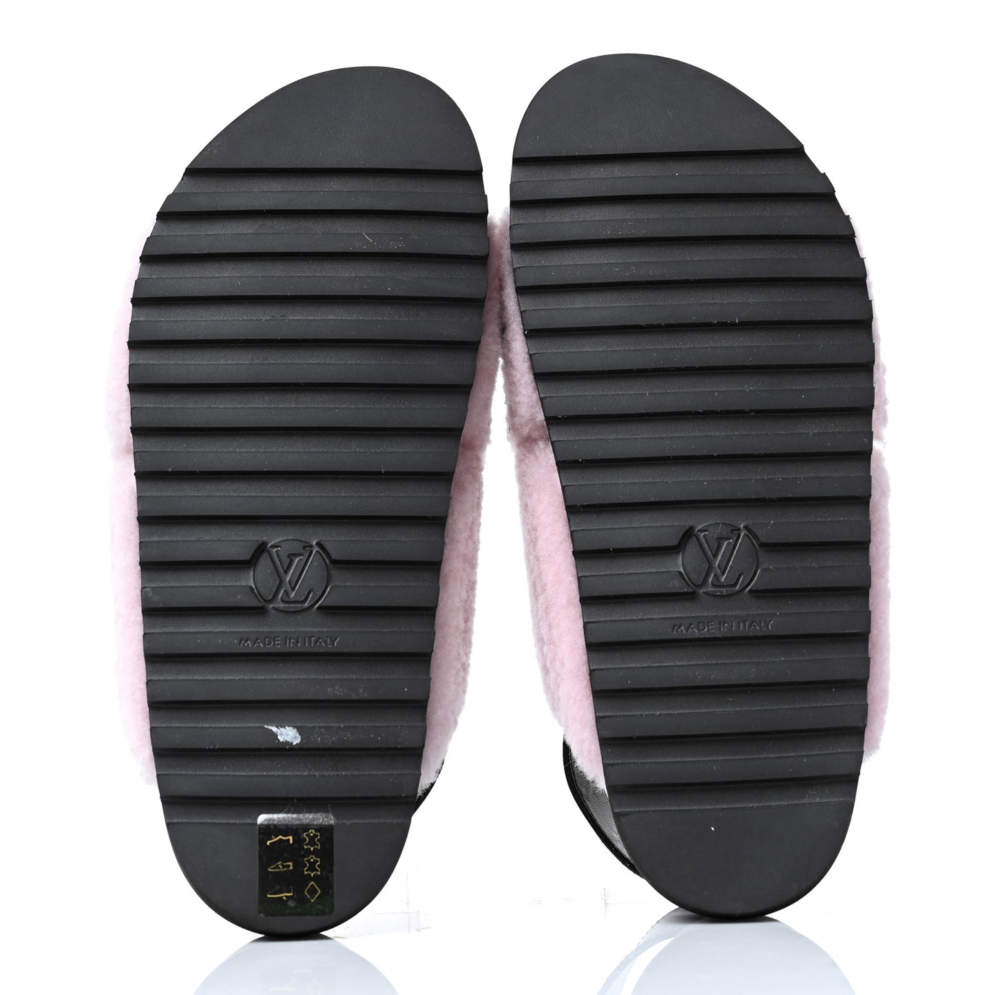 Shearling Calfskin Paseo Flat Comfort Sandal 39 Pink