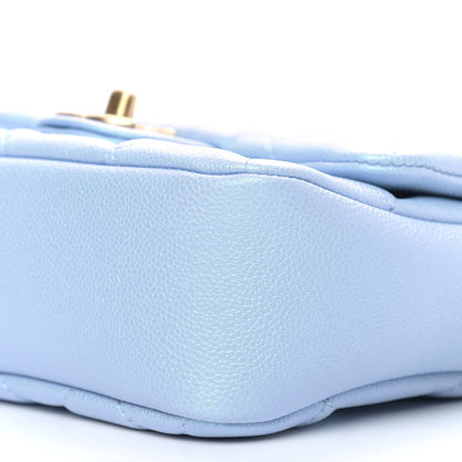 Chanel Iridescent Caviar Quilted Mini My Perfect Flap Light Blue 8 of 8