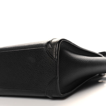 Celine Drummed Calfskin Nano Luggage Black 9 of 11