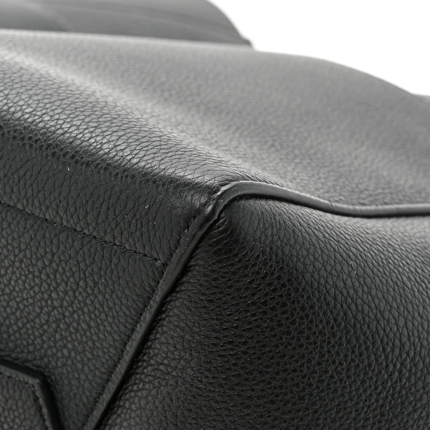 Soft Grained Calfskin Sangle Bucket Bag Black