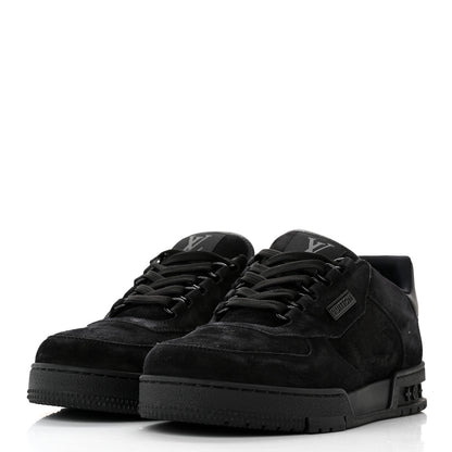 Louis Vuitton Suede Mens LV Trainer Sneakers 7.5 Black 3 of 8