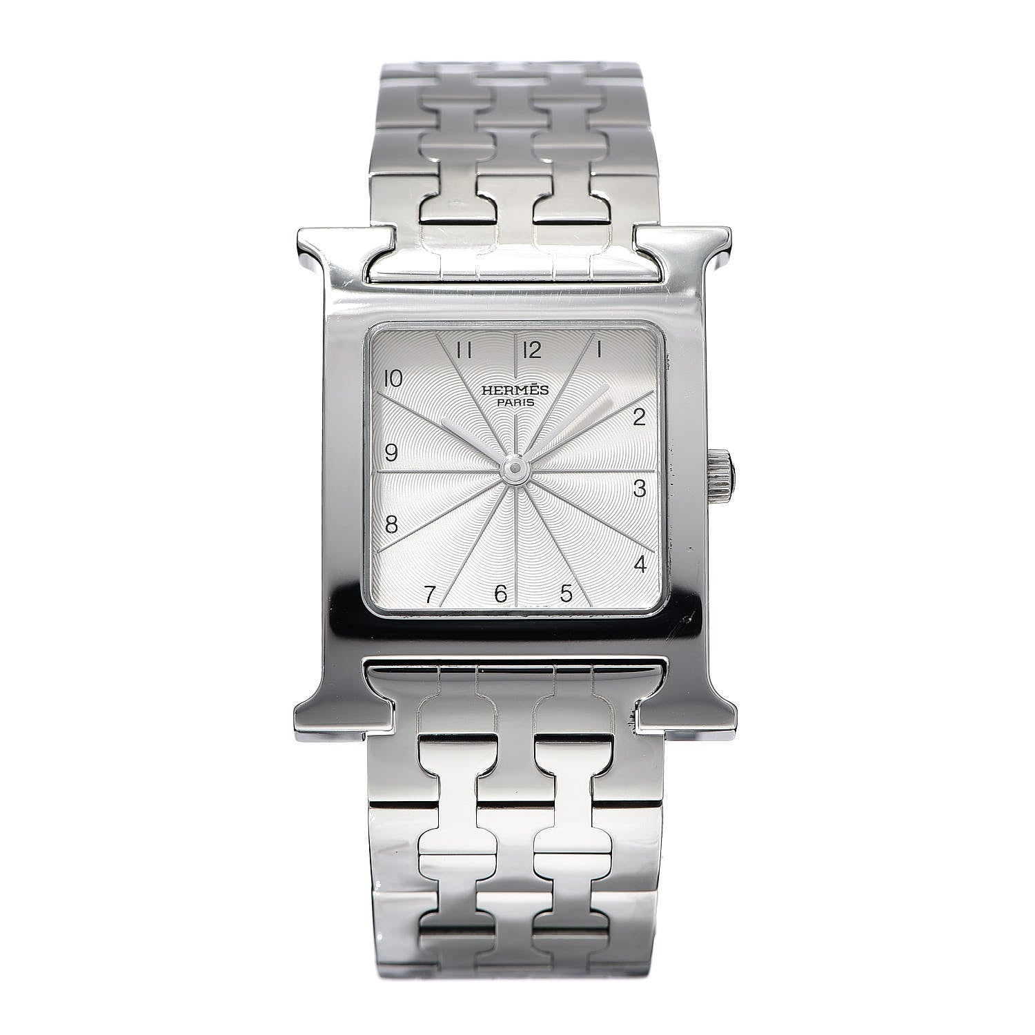 Hermes Stainless Steel 26mm Heure H Hour Quartz Watch 1 of 7
