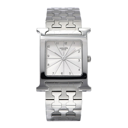 Hermes Stainless Steel 26mm Heure H Hour Quartz Watch 1 of 7
