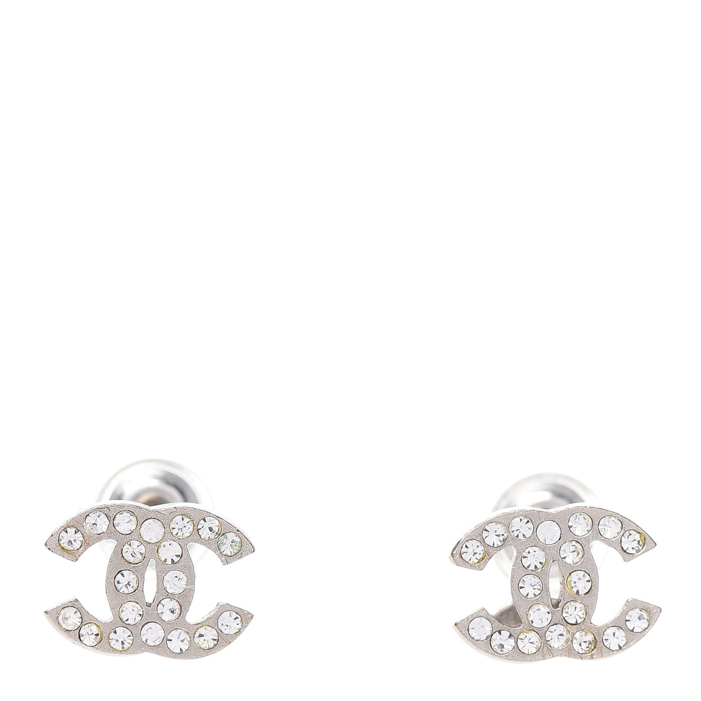 Crystal Mini Timeless CC Earrings Silver