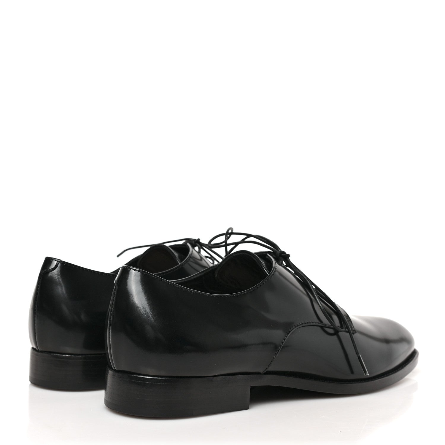 Christian Dior Shiny Calfskin Womens Derby Shoe 38 Black 4 of 9