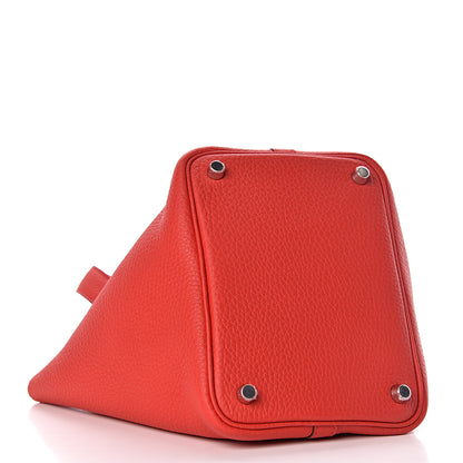 Hermes Taurillon Clemence Picotin Lock 18 PM Rouge De Coeur 4 of 11
