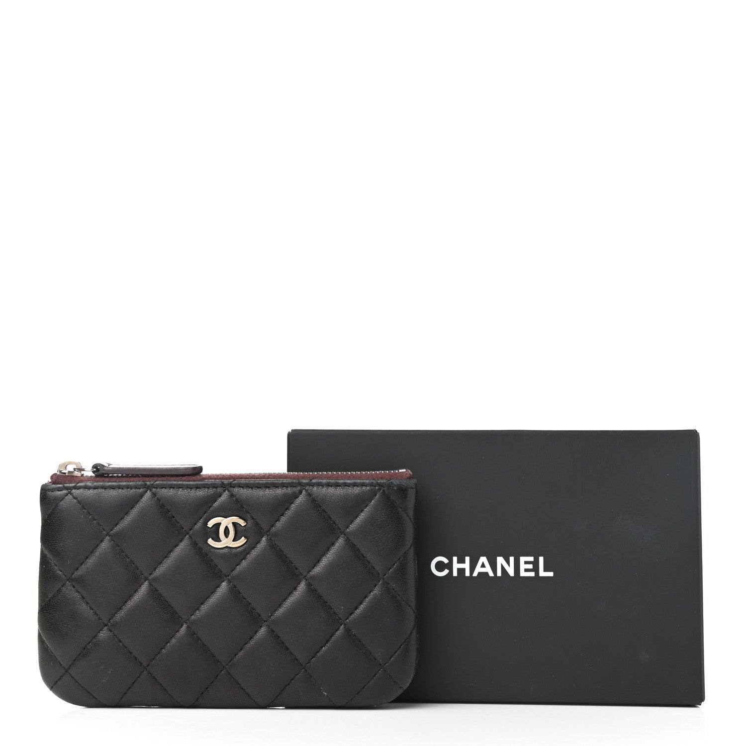 Chanel Lambskin Quilted Small Cosmetic Case Black 8 of 8