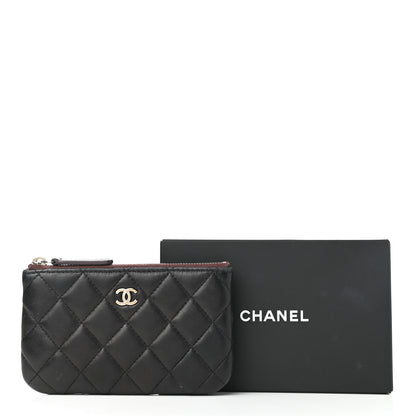 Chanel Lambskin Quilted Small Cosmetic Case Black 8 of 8