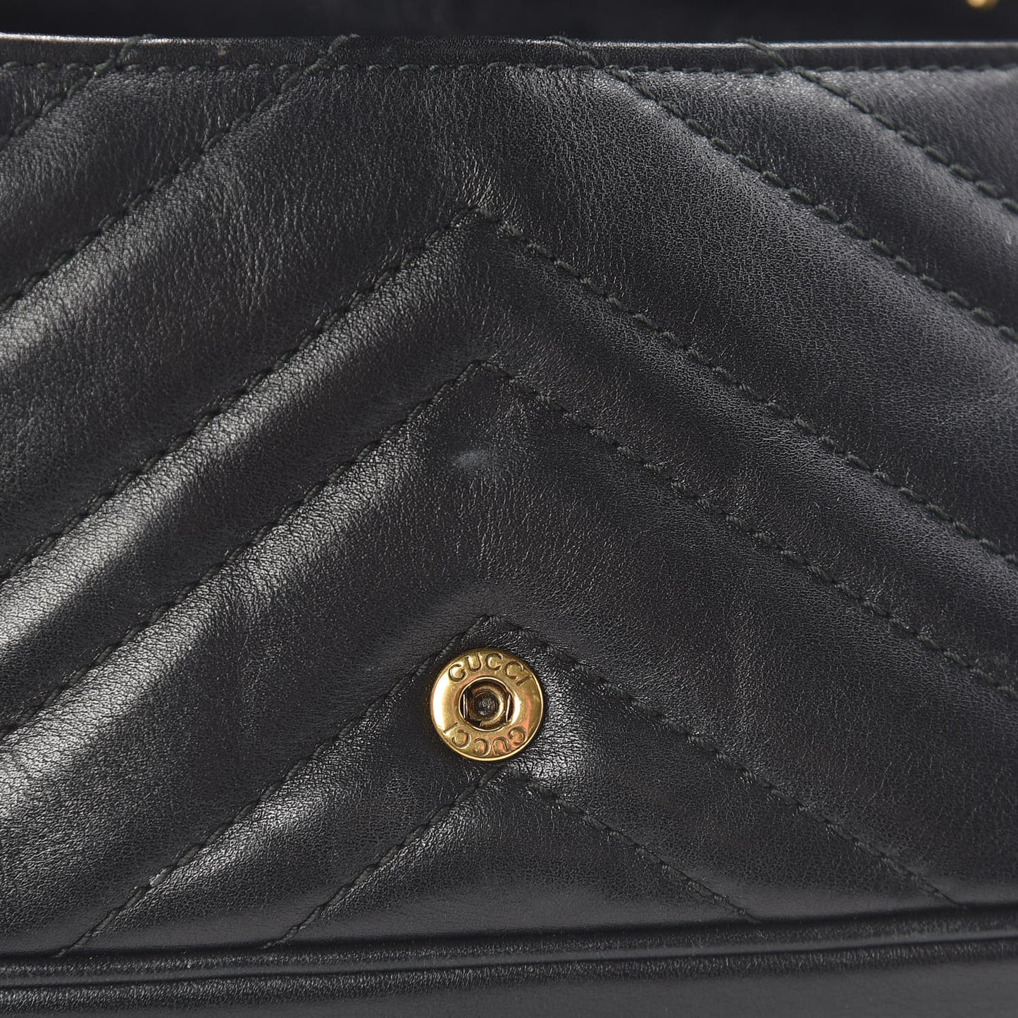 Calfskin Matelasse Super Mini GG Marmont Shoulder Bag Black