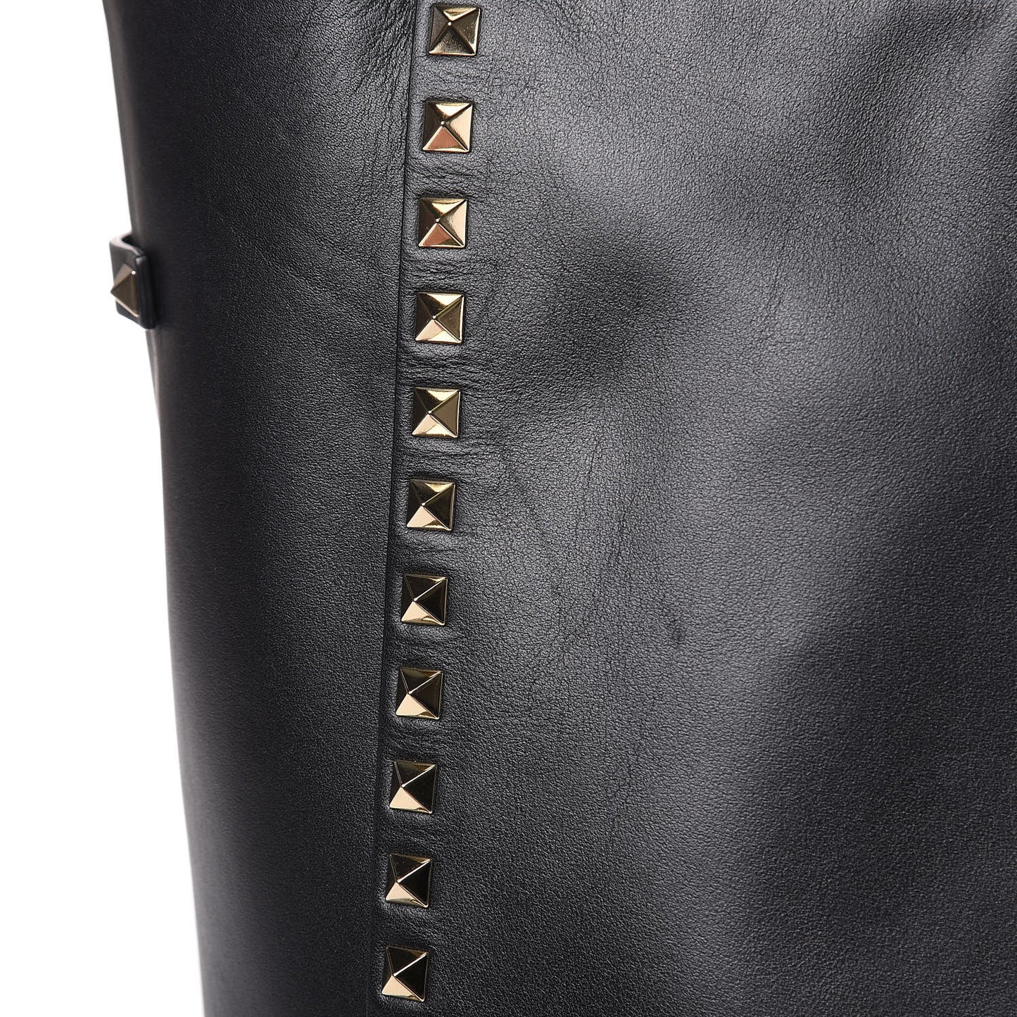 Vitello Large Rockstud Crossbody Tote Black