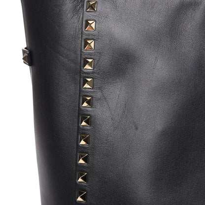 Valentino Garavani Vitello Large Rockstud Crossbody Tote Black 12 of 12
