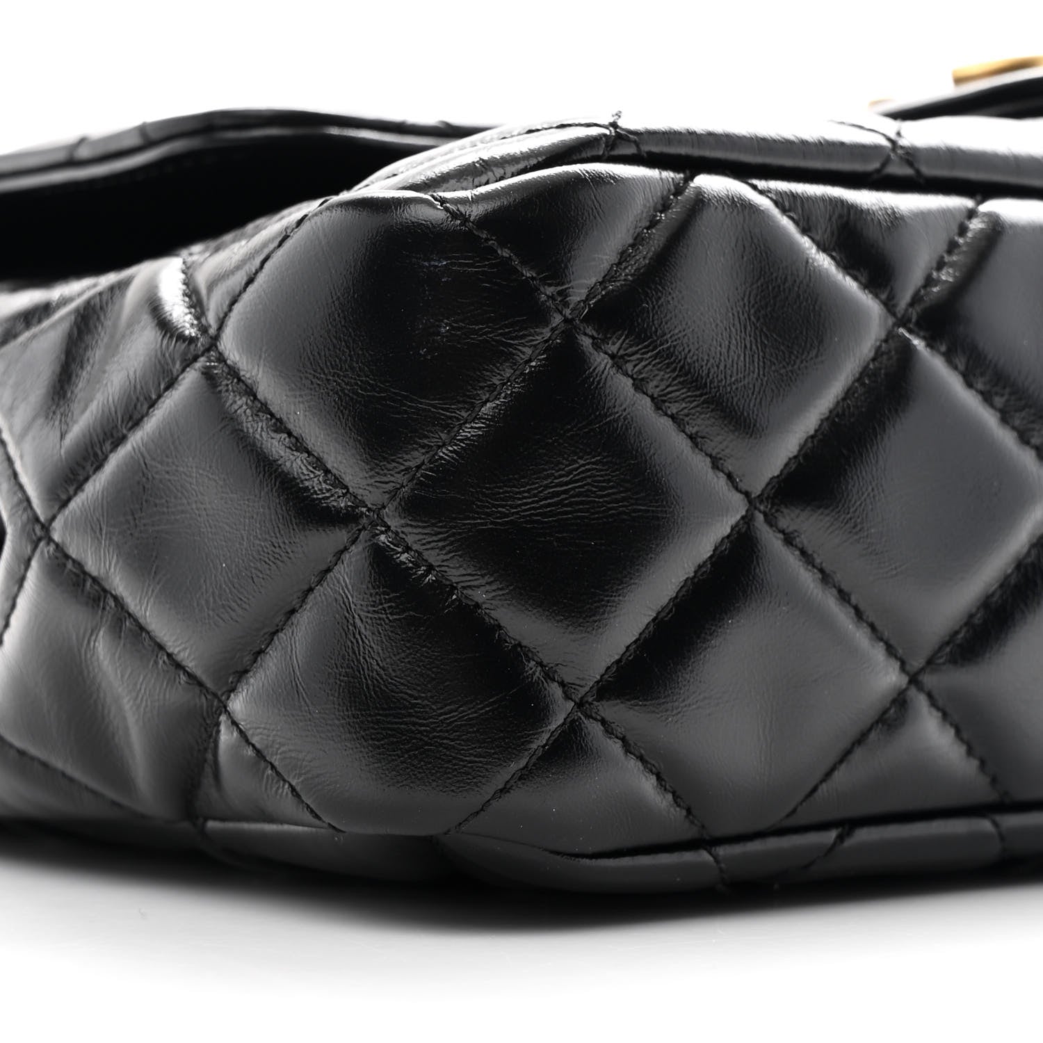 Chanel Shiny Crumpled Calfskin Quilted Wavy CC Hobo Black 8 of 10