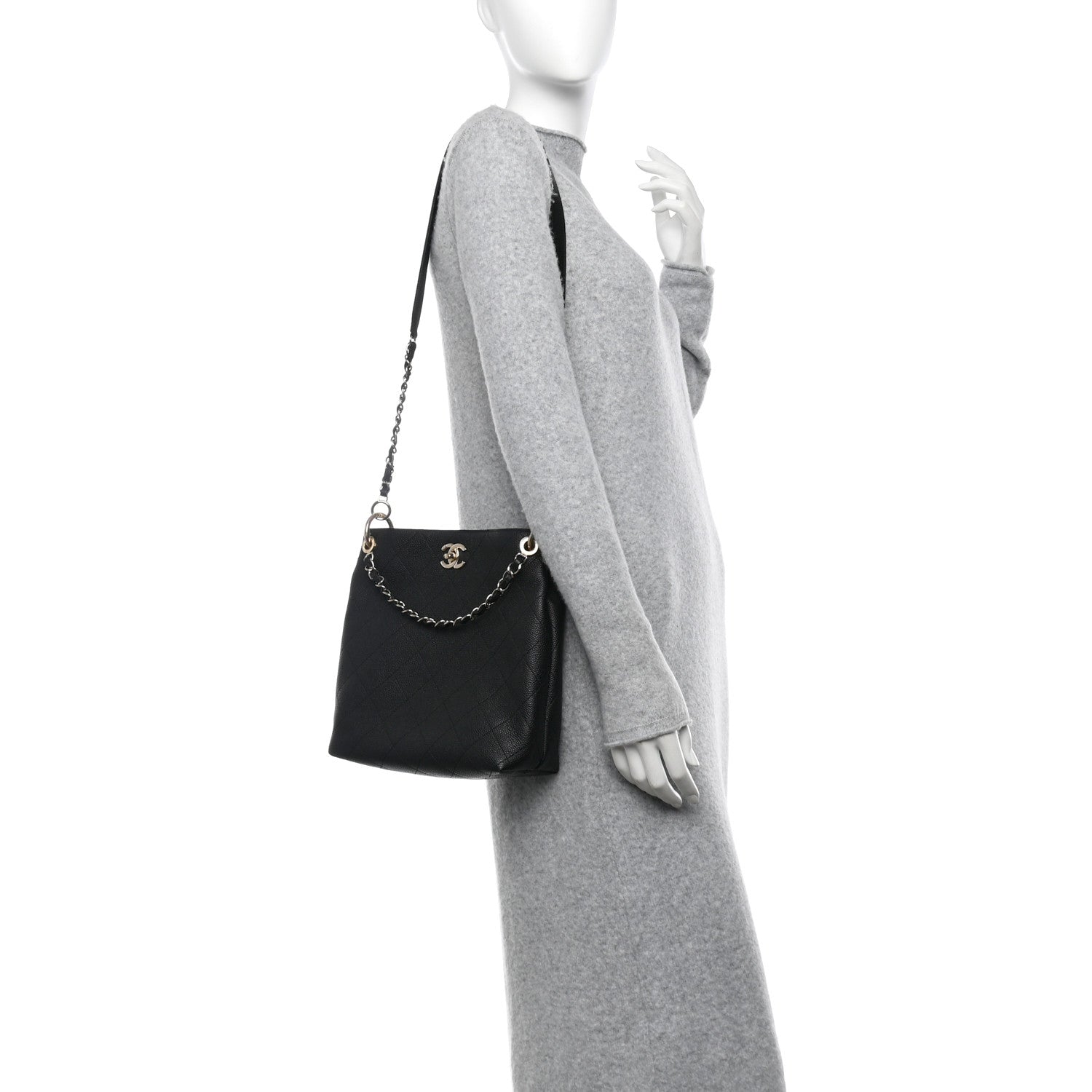 Chanel Caviar Quilted City Walk Hobo Black 2 of 11