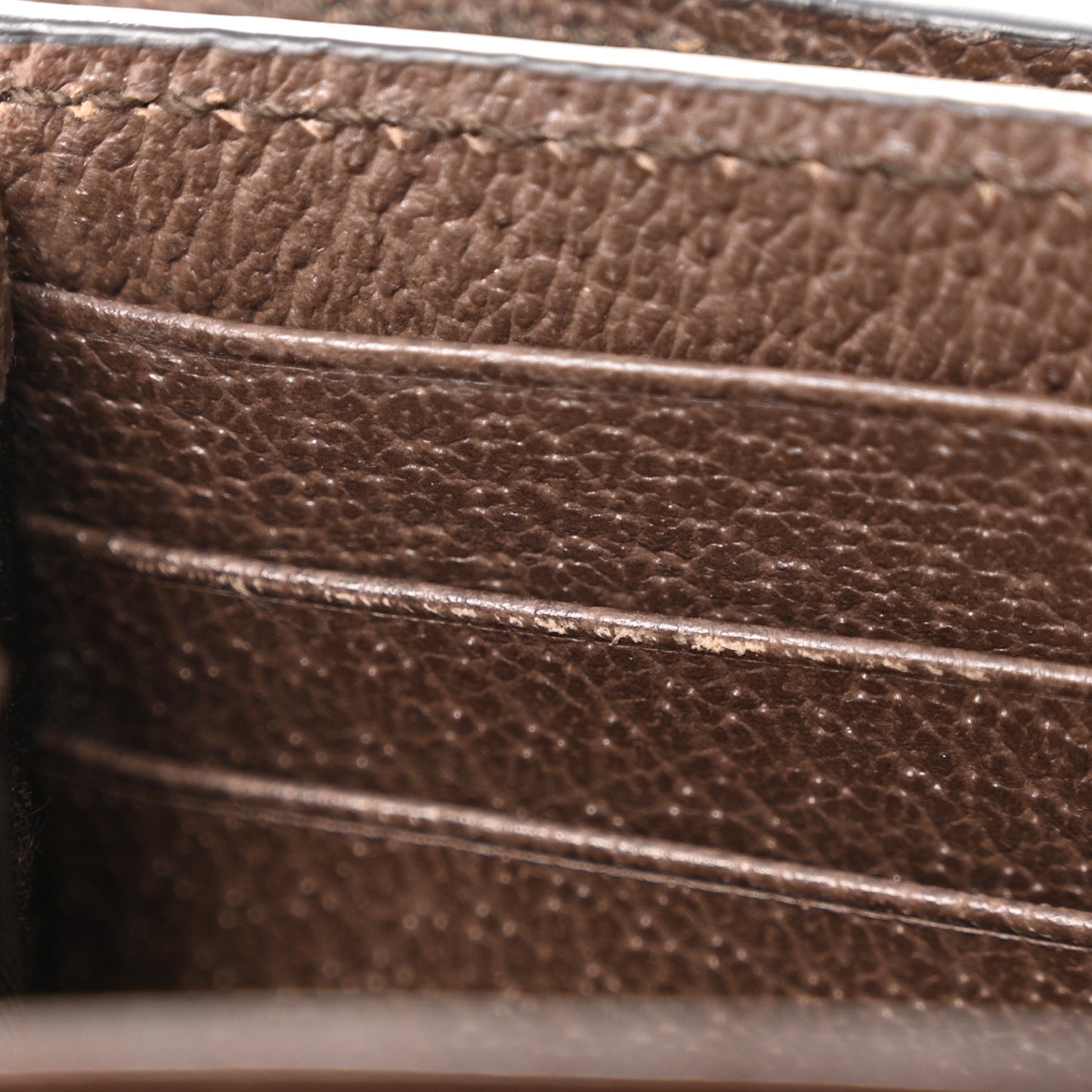 Monogram Jumbo GG Textured Dollar Calfskin Diana Compact Wallet Camel Ebony New Acero