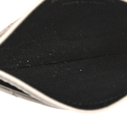Saint Laurent Grain De Poudre Matelasse Chevron Monogram Credit Card Case Crema Soft 5 of 11