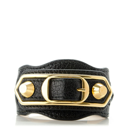 Balenciaga Chevre Gold Metallic Edge Hardware Bracelet S Black 1 of 5