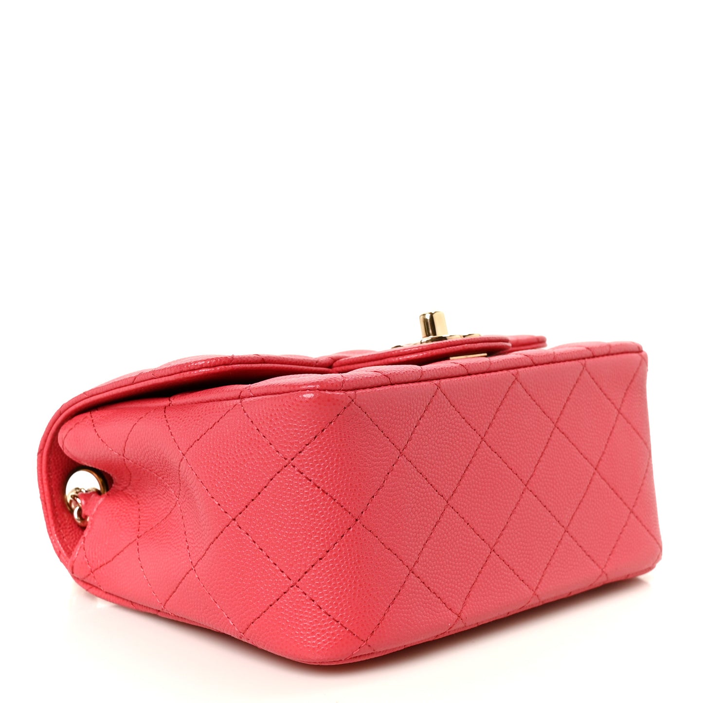 Caviar Quilted Mini Square Flap Pink