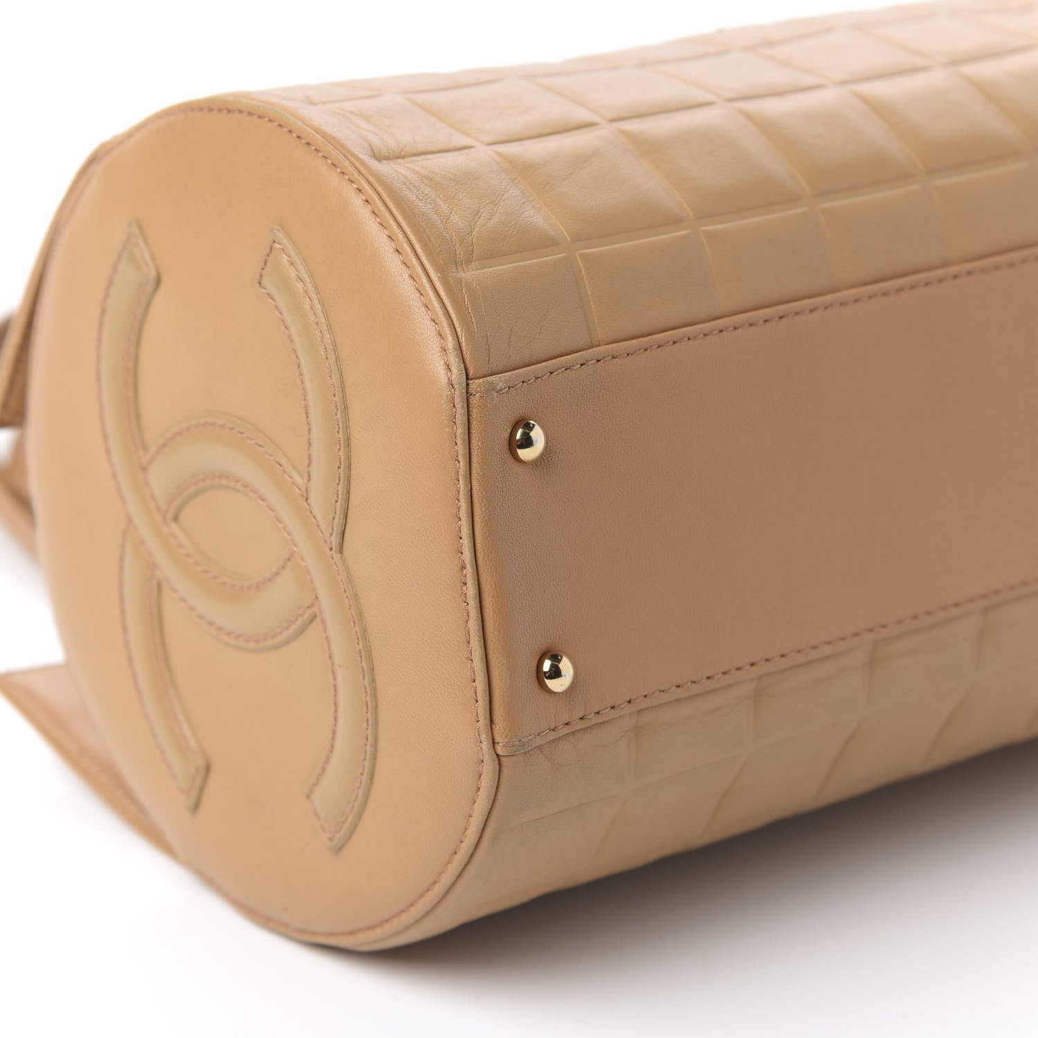 Chanel Lambskin Chocolate Bar Quilted Bag Beige 6 of 12