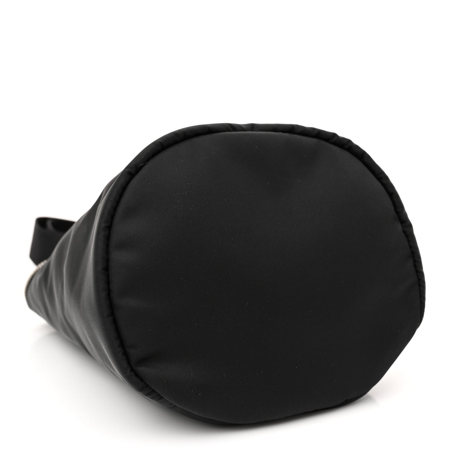 Re-Nylon Tessuto Zipped Triangle Crossbody Bag Black