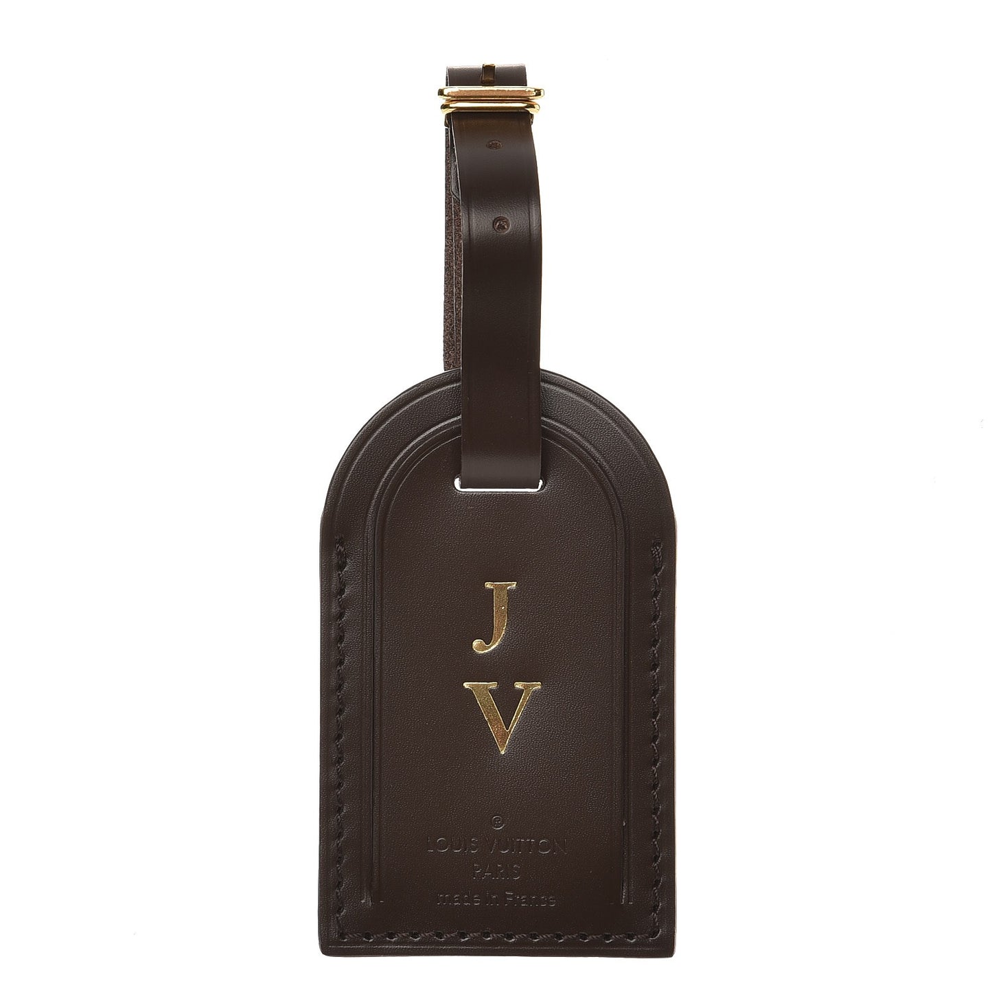 Calfskin Luggage Tag Ebene