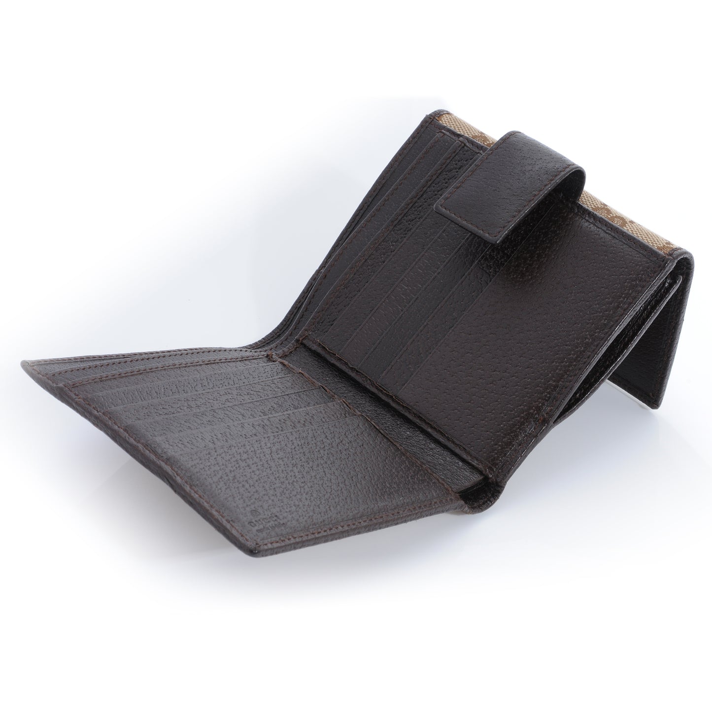 Monogram Metal Bar French Flap Wallet Beige Ebony Cocoa