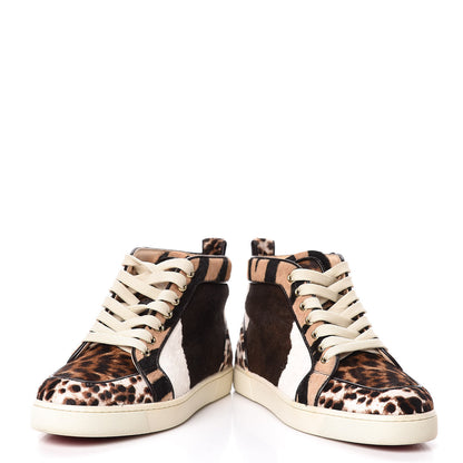 Christian Louboutin Calf Hair Animal Print Rantus Orlato Flat Sneakers 37.5 Multicolor 6 of 16