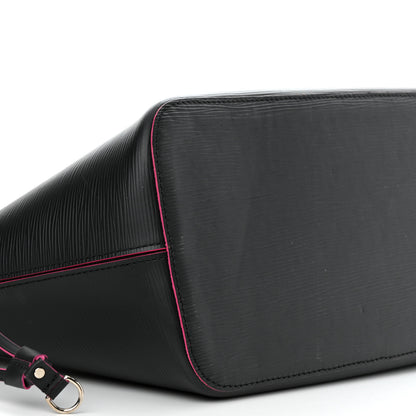 Louis Vuitton Epi Neverfull MM Black Hot Pink 8 of 10