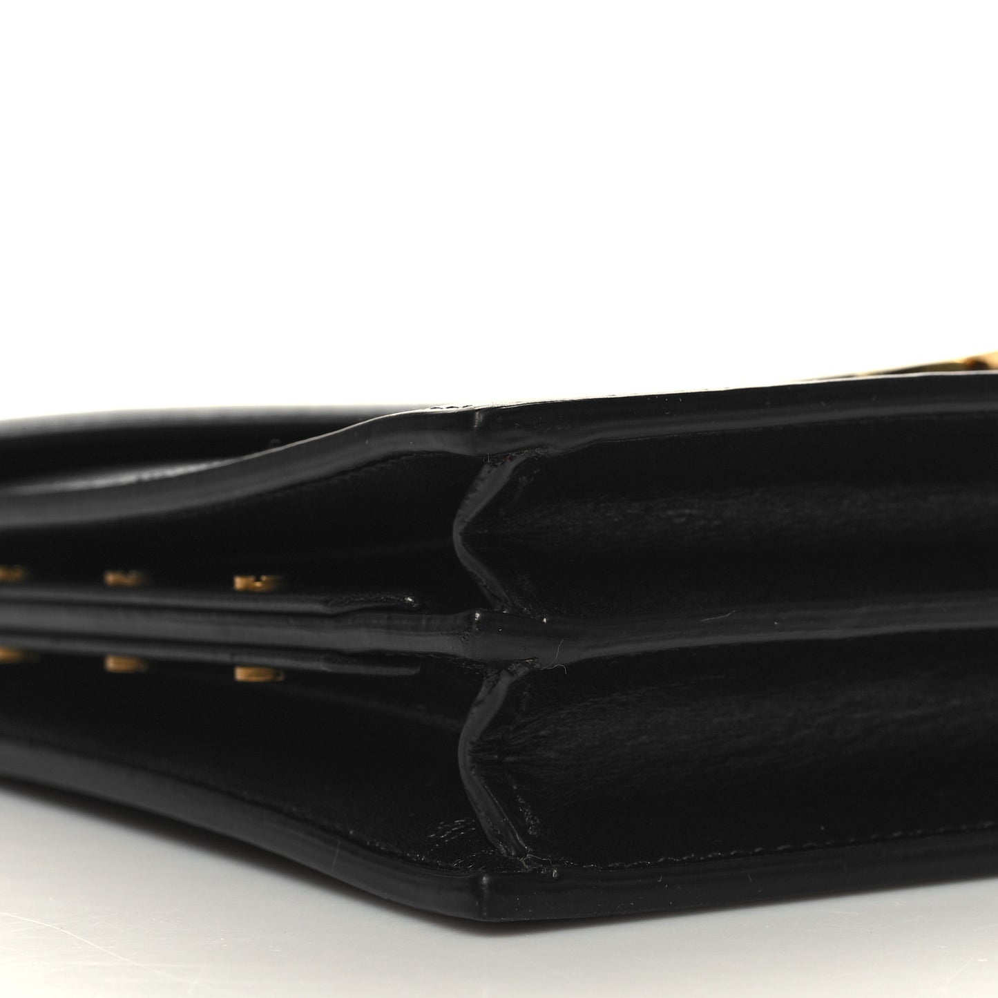 Smooth Calfskin Monogram Cassandra Clasp Bag Black