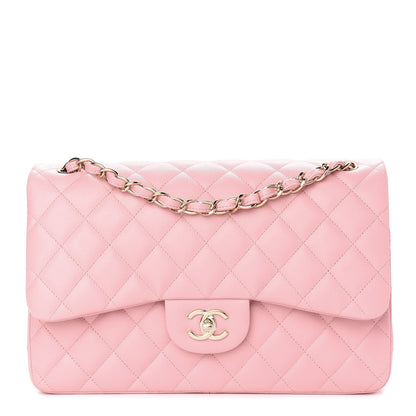 Chanel Caviar Quilted Jumbo Double Flap Pink 1 of 9