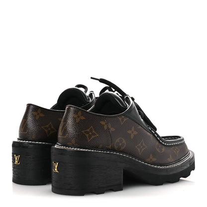 Louis Vuitton Monogram Calfskin Beaubourg Platform Derby Shoes Brown 5 of 11