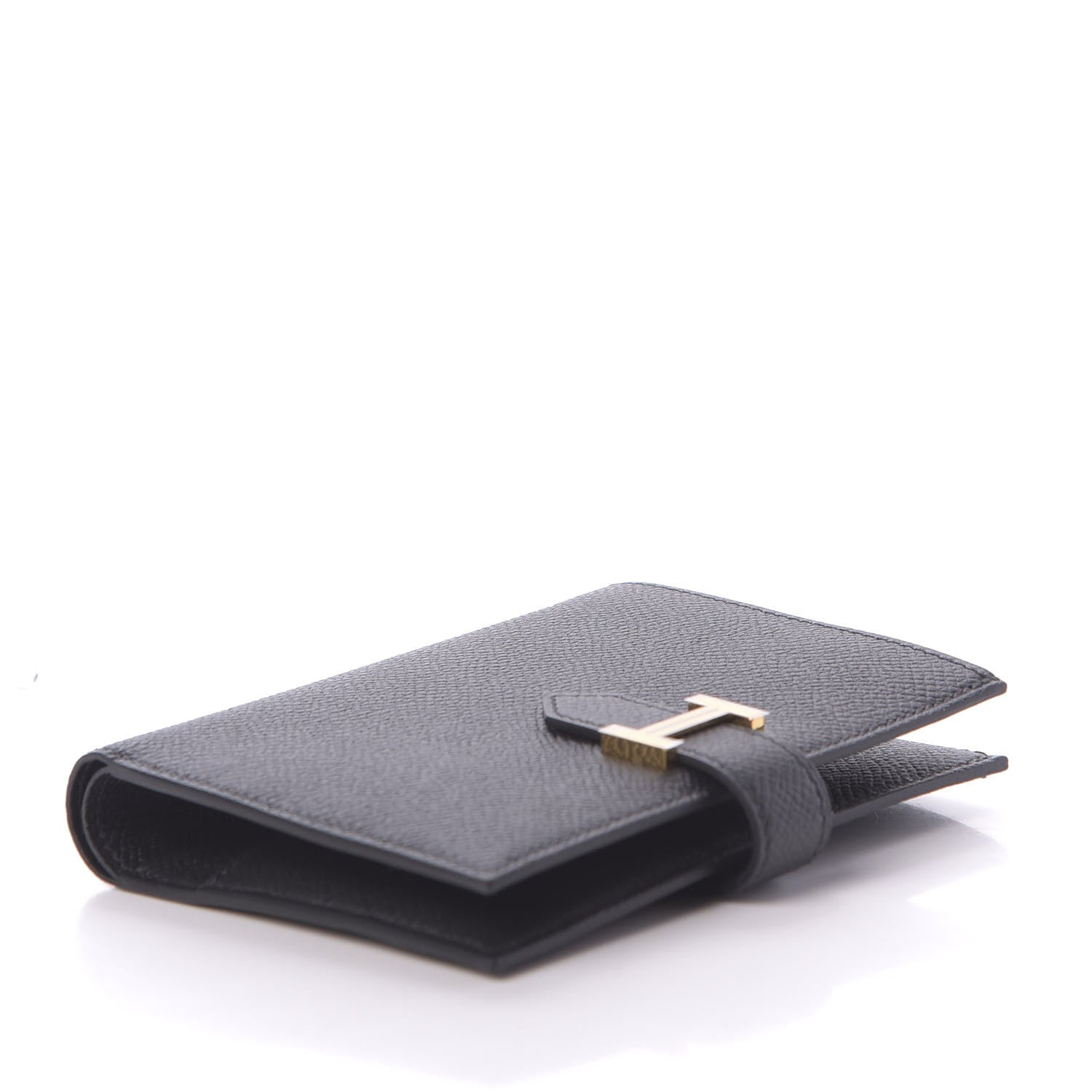 Hermes Epsom Bearn Compact Wallet Black 4 of 11