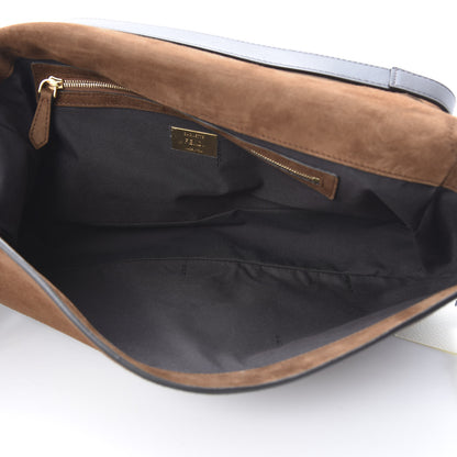 Fendi Suede Large Cage Baguette Marrone Ebano 5 of 10