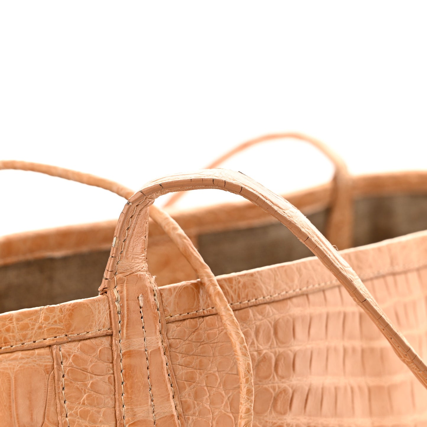 Crocodile Leaf Tote Beige
